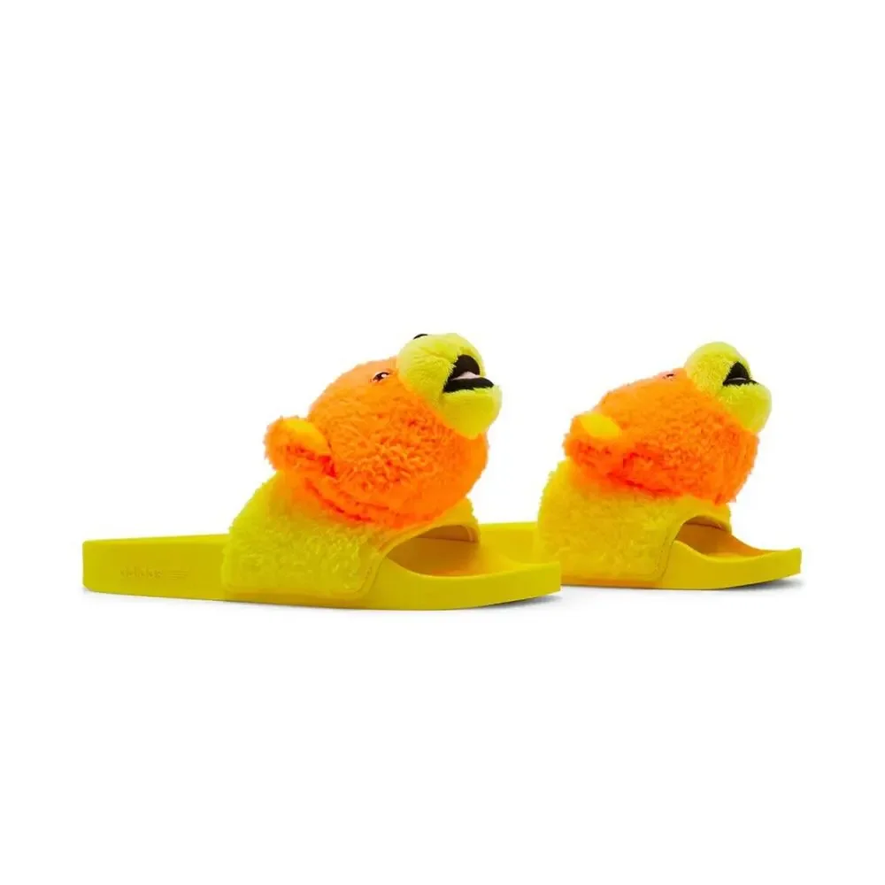 Adidas Jeremy Scott NBA Adilette Bear Yellow Lifestyle Slides Mens 8 or Womens 9
